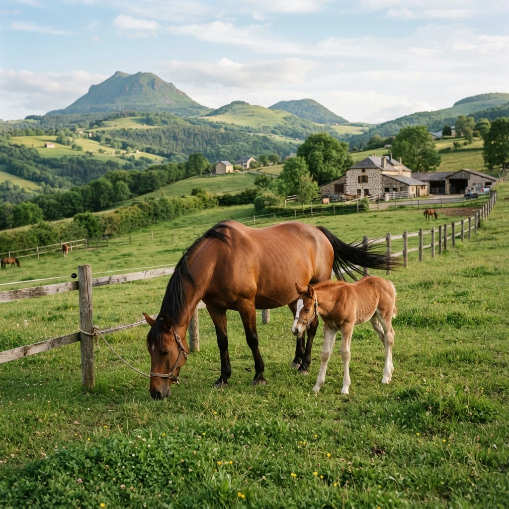 Élevage de chevaux au Elevage du Paugnazet, Charbonnières-les-Varennes